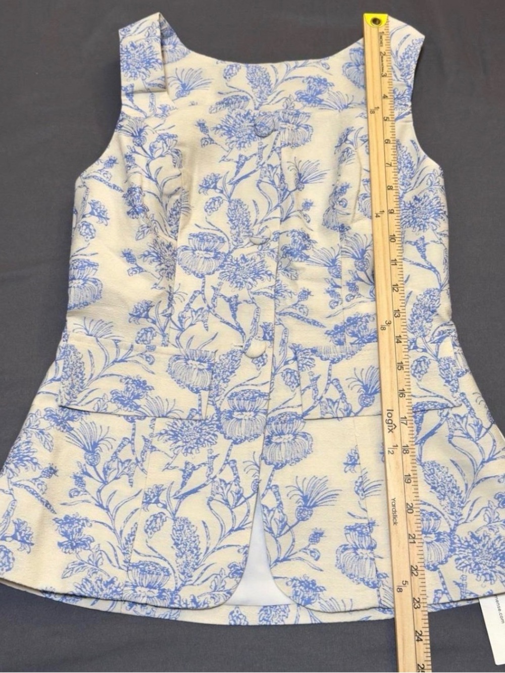 Blue Floral Two-Piece Dress Set - Picture 4 of 9
